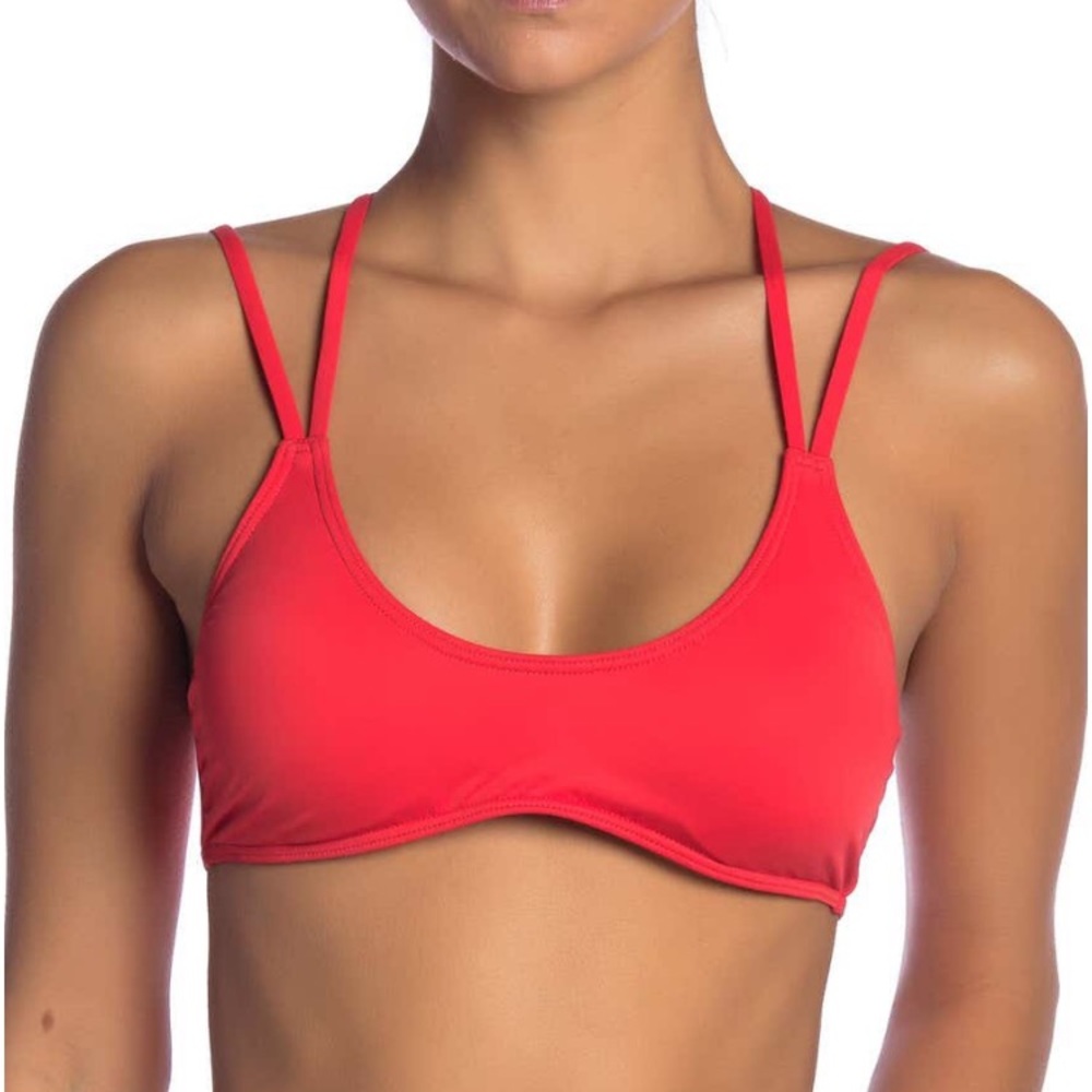 VYB Crossback Pretty Red Bralette Bikini Top
